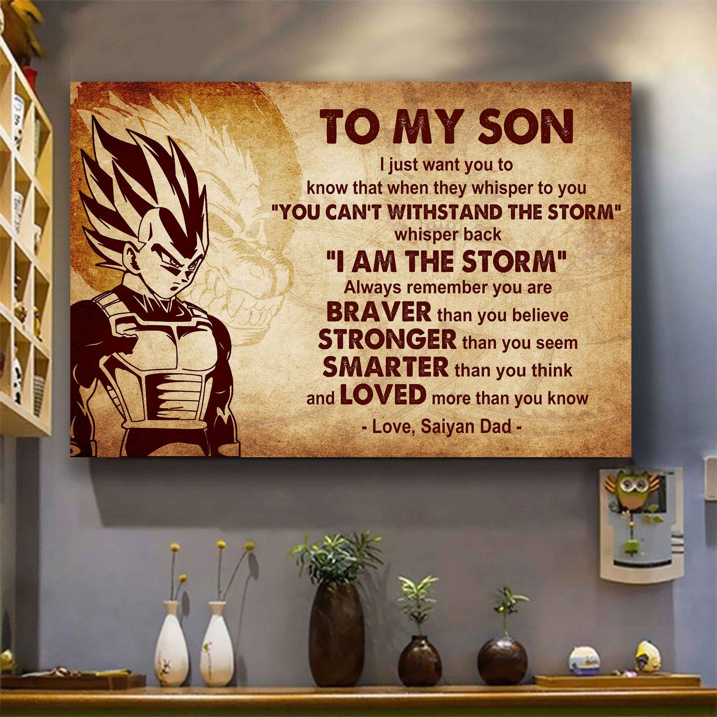 Knight Templar Poster Canvas Whisper Back I'm The Storm From Dad To Son Gift For Your Son