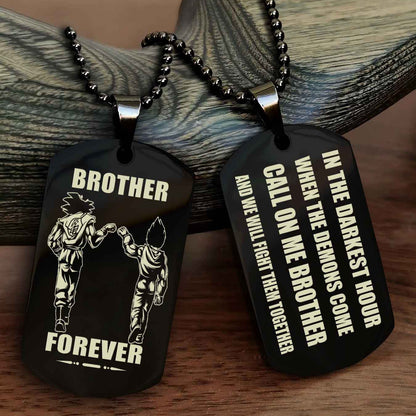 OP team 3 Engraved Double Sided Dog Tag Call On Me Brother NAG Brothers Forever We Will Fight Them Together