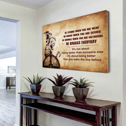 Soldier Poster Canvas Be Strong When You Are Weak Be Badass Everyday From Dad To Son Gift For Your Son Motivational Quotes