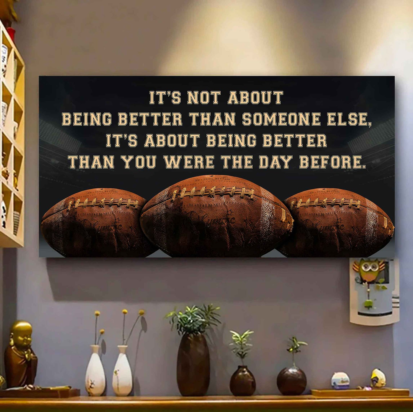 Personalized Basketball Poster Canvas It Is Not About Being Better Than Someone Else It's About Being Better Than You Were The Day Before