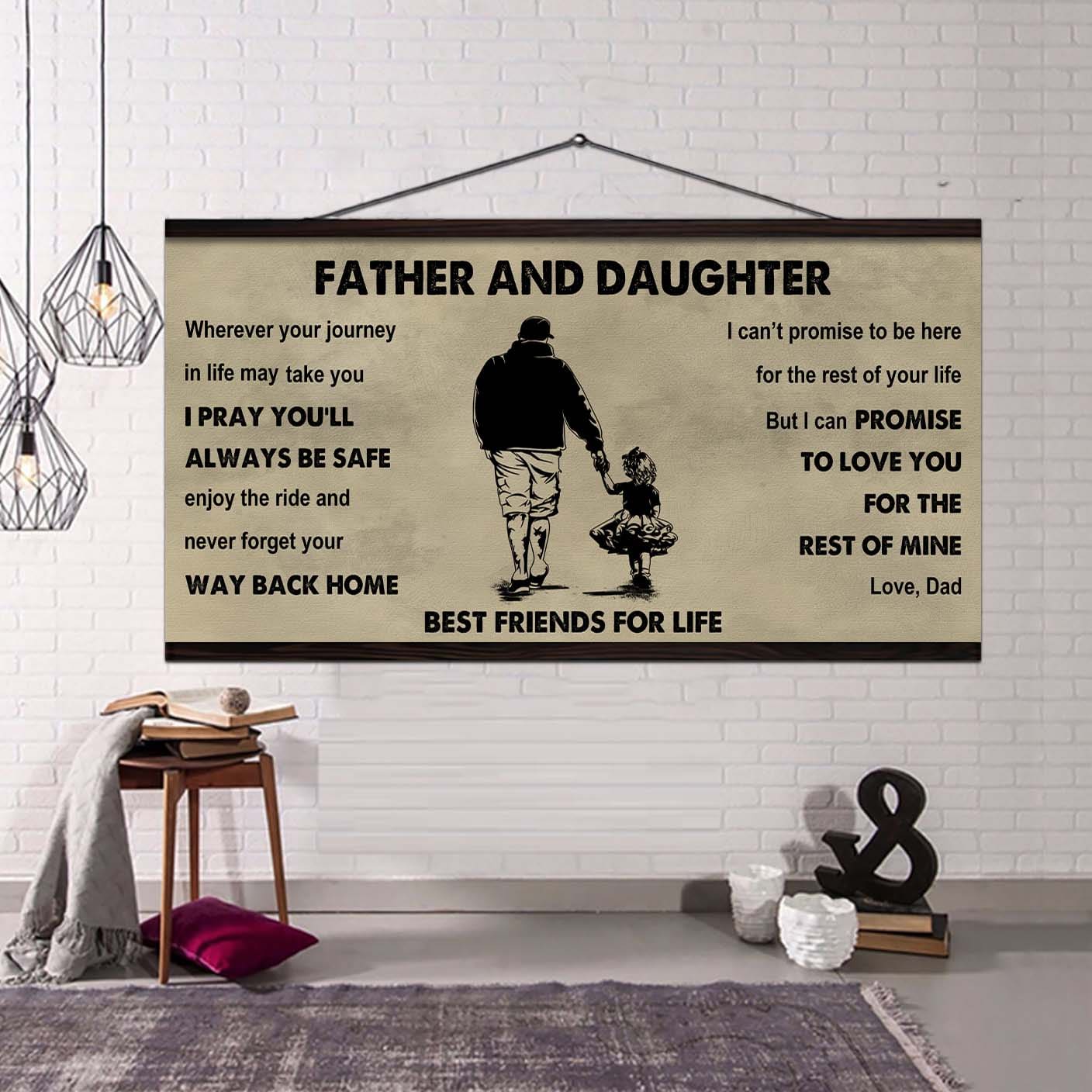 Knight Templar Father And Daughter Best Friends For Life - Ver 2 Never Forget Your Way Back Home Poster Canvas Gift For Son From Father