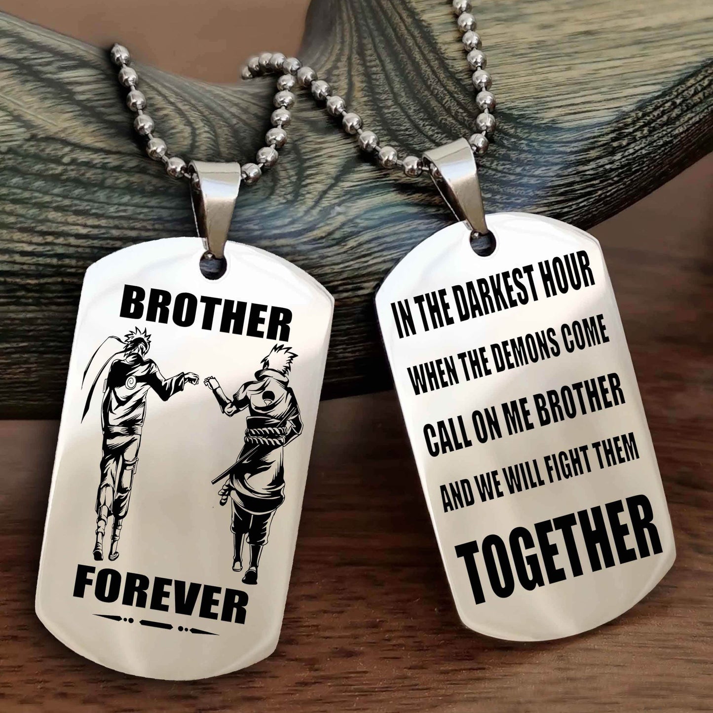 TWD Personalized Double Sided Dog Tag For My Brother - Call On Me Brother And We Will Fight Them Together Gift For Your Friend