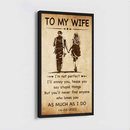 Family Poster Canvas To My Wife - I Am Not Perfect