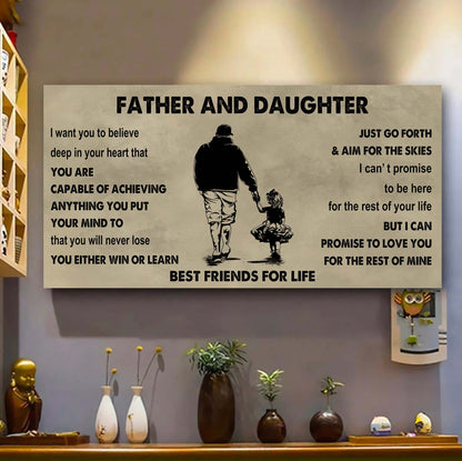 Knight Templar Father And Daughter Best Friends For Life - Ver 2 Never Forget Your Way Back Home Poster Canvas Gift For Son From Father