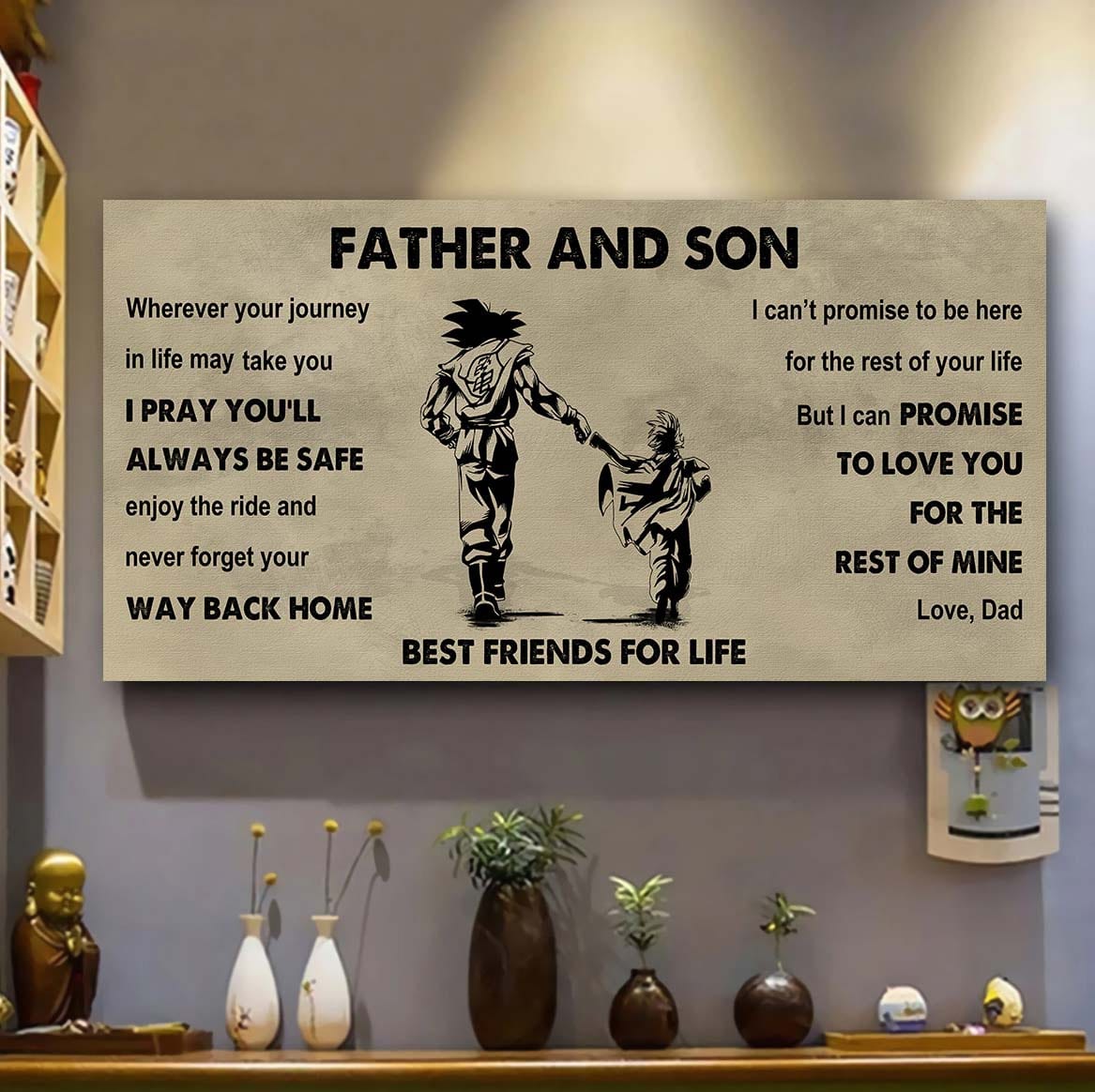 Knight Templar Father And Daughter Best Friends For Life - Ver 2 Never Forget Your Way Back Home Poster Canvas Gift For Son From Father