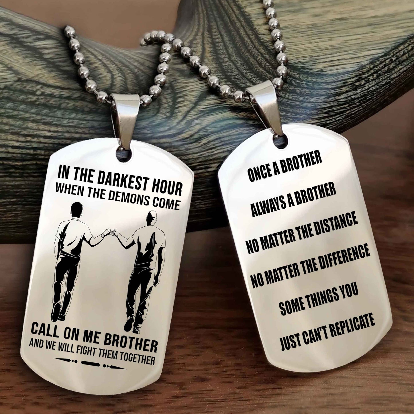 Knight Templar Customizable engraved dog tag double sided gift from brother Once A Brother Always A Brother