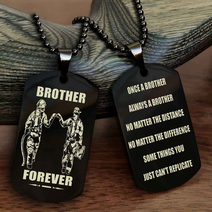 Knight Templar Customizable engraved dog tag double sided gift from brother - Brother Forever Once A Brother Always A Brother
