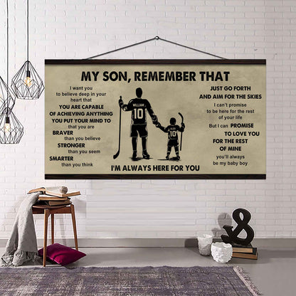 Personalized Sport Poster Canvas - My Son Remember That Just Go Forth And Aim For The Skies