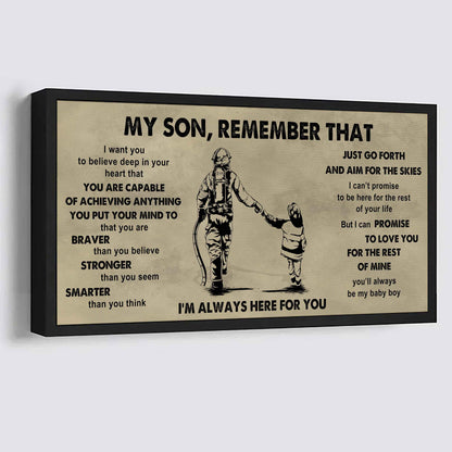 Personalized Sport Poster Canvas - My Son Remember That Just Go Forth And Aim For The Skies