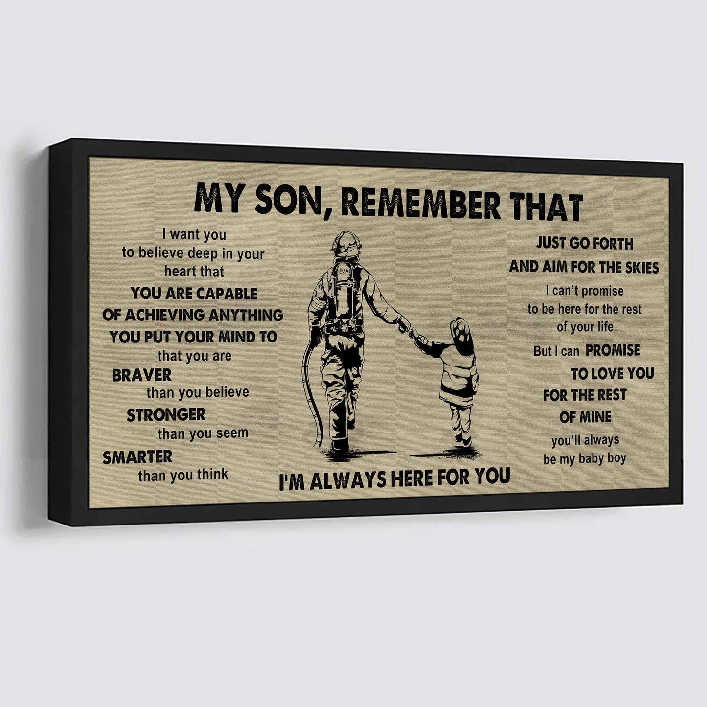 Personalized DRB Poster Canvas - My Son Remember That Just Go Forth And Aim For The Skies