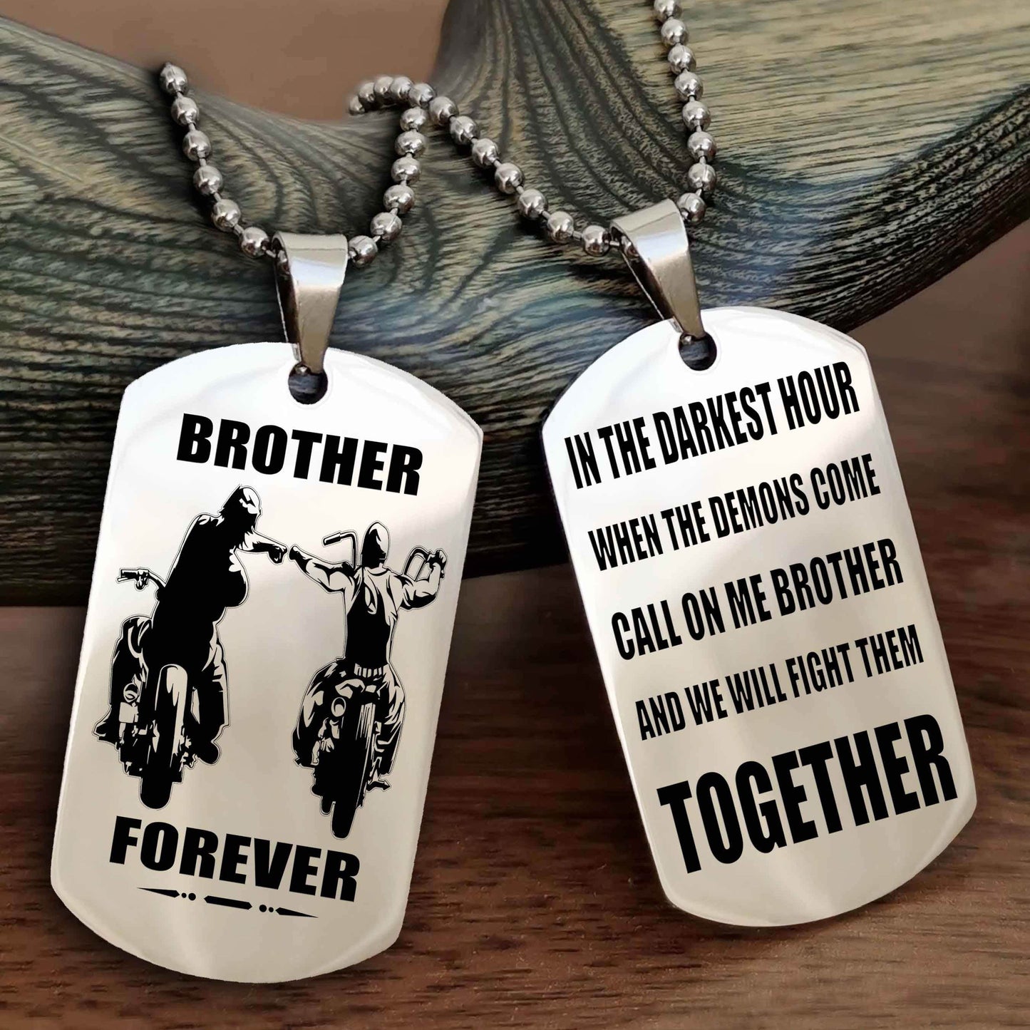 TWD Personalized Double Sided Dog Tag For My Brother - Call On Me Brother And We Will Fight Them Together Gift For Your Friend