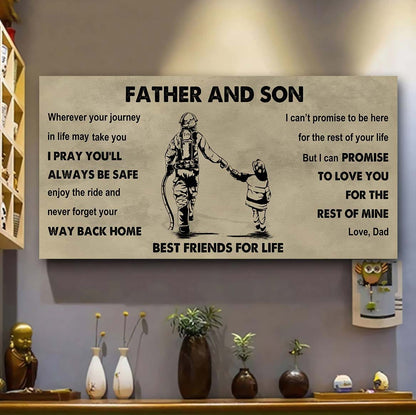 Knight Templar Father And Daughter Best Friends For Life - Ver 2 Never Forget Your Way Back Home Poster Canvas Gift For Son From Father