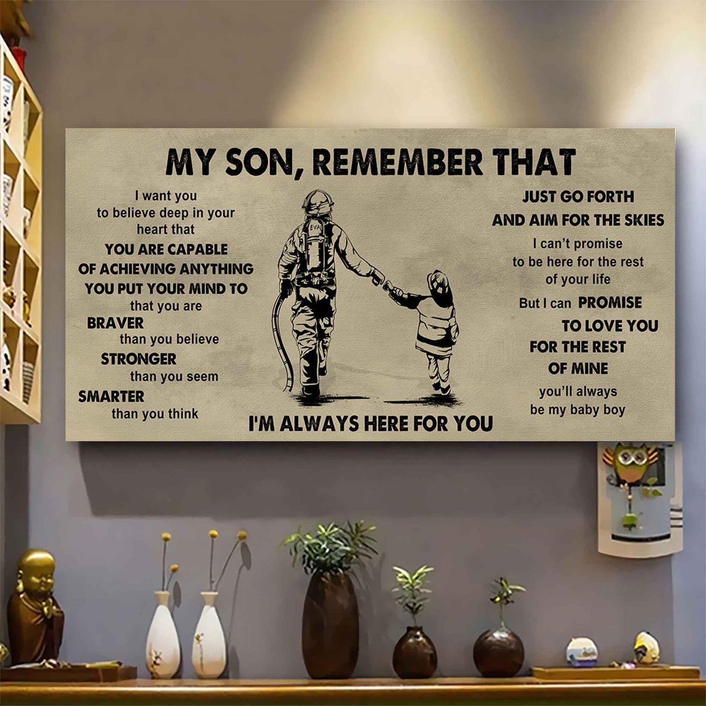 Personalized DRB Poster Canvas - My Son Remember That Just Go Forth And Aim For The Skies