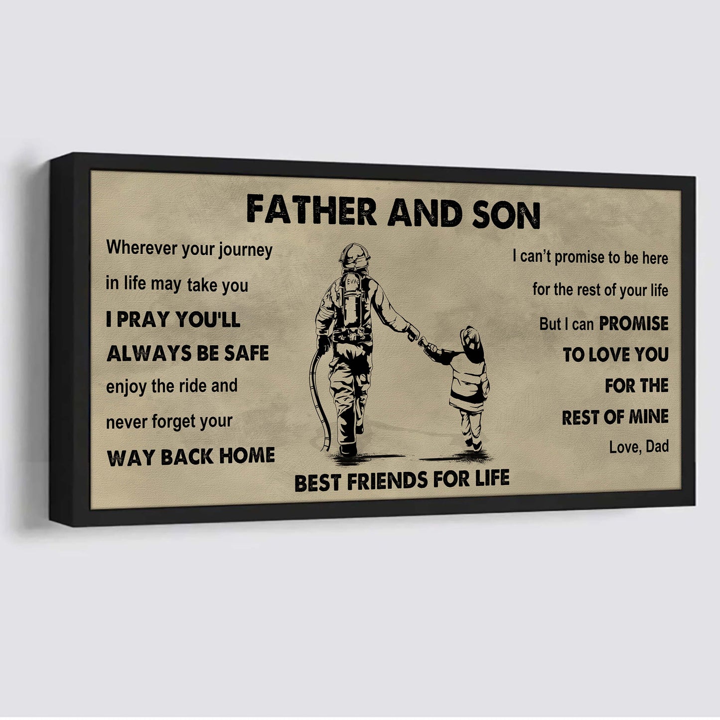 Knight Templar Father And Daughter Best Friends For Life - Ver 2 Never Forget Your Way Back Home Poster Canvas Gift For Son From Father