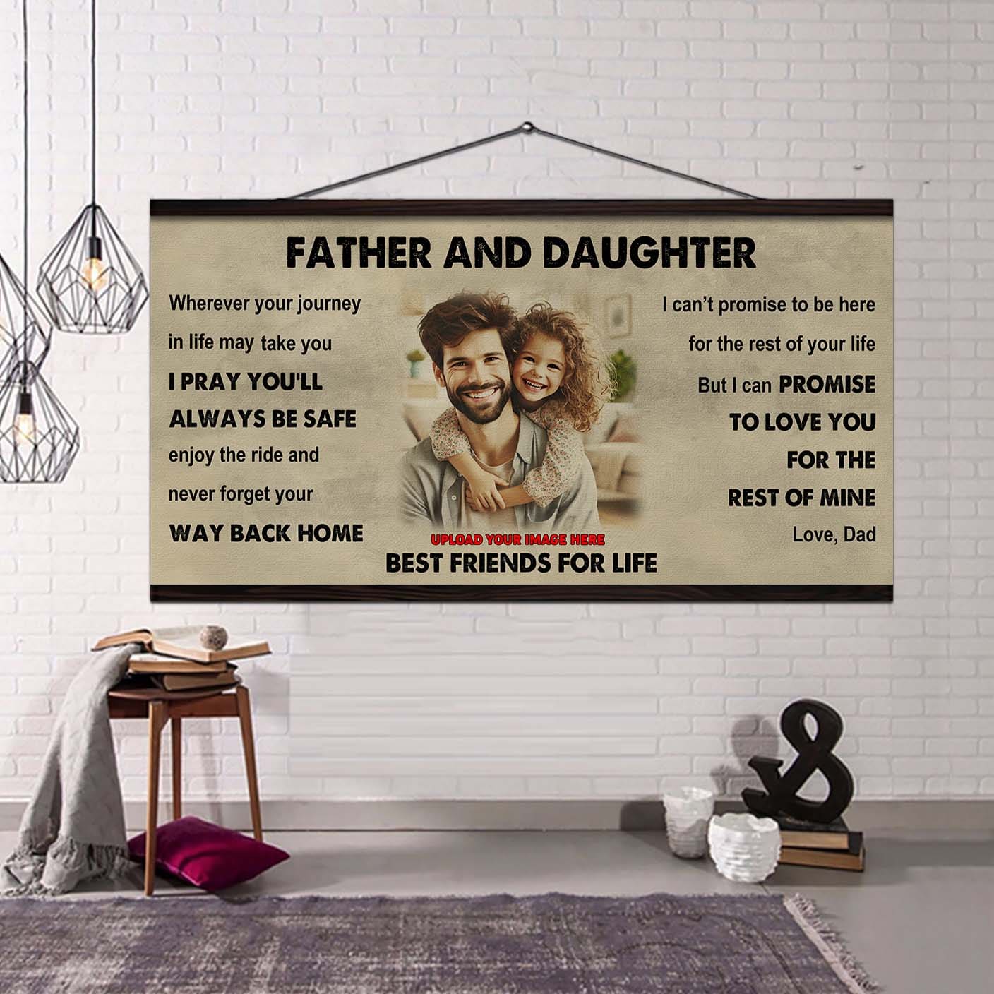 Knight Templar Father And Daughter Best Friends For Life - Ver 2 Never Forget Your Way Back Home Poster Canvas Gift For Son From Father