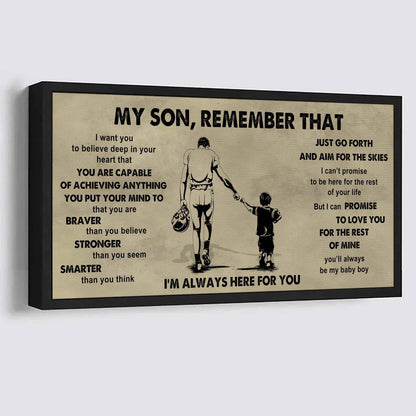 Personalized Sport Poster Canvas - My Son Remember That Just Go Forth And Aim For The Skies