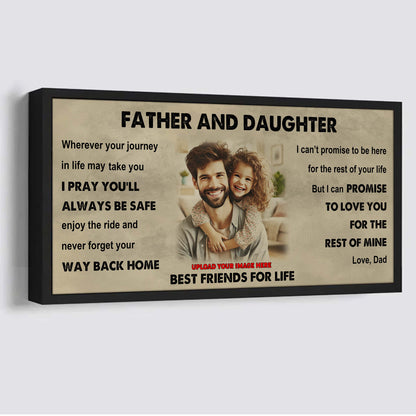 Knight Templar Father And Daughter Best Friends For Life - Ver 2 Never Forget Your Way Back Home Poster Canvas Gift For Son From Father