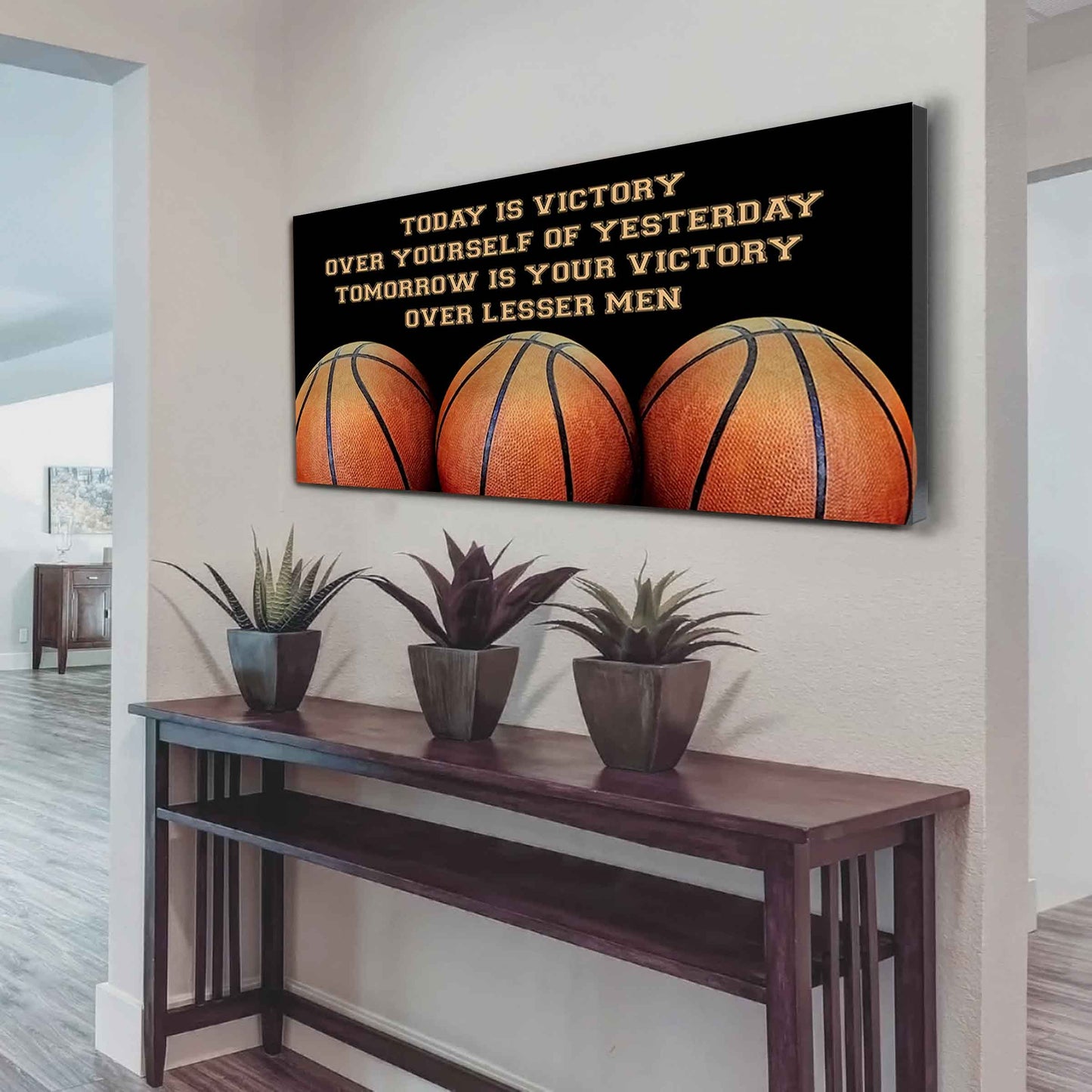Hockey Poster Canvas - Today Is Victory Over Yourself Over Yourself Of Yesterday Tomorrow Is Your Victory Over Lesser Men