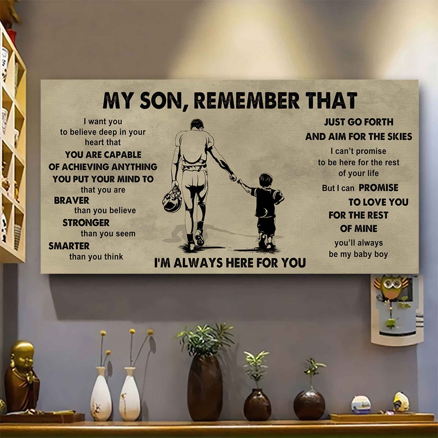 Personalized Sport Poster Canvas - My Son Remember That Just Go Forth And Aim For The Skies