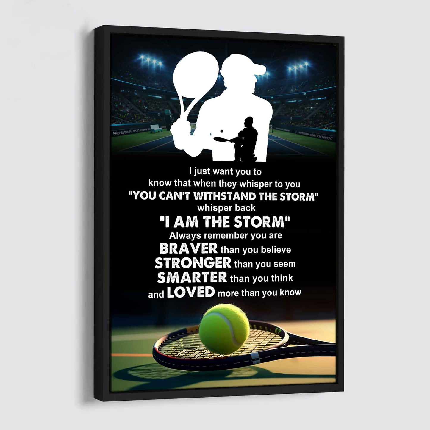 Poster Canvas To My Son Whisper Back I Am The Storm Loved More Than You Know Gift From Dad