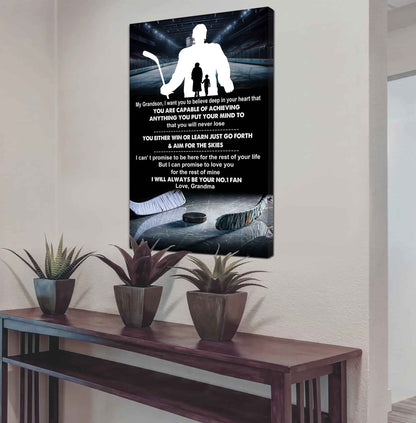 Tennis Poster Canvas Grandma To Grandson - That You Will Never Lose You Either Win Or Learn I Will Always Your No 1 Fan