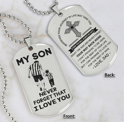 Samurai customizable engraved dog tag, gifts from dad mom to son- Be the nice kid