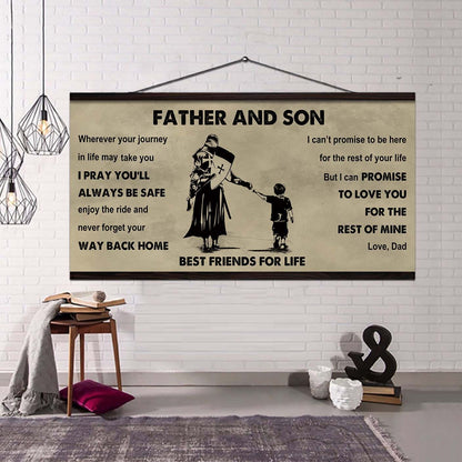 Knight Templar Father And Daughter Best Friends For Life - Ver 2 Never Forget Your Way Back Home Poster Canvas Gift For Son From Father
