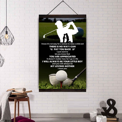 Poster Child Canvas To My Mom I Know It's Not Easy - I Will Always Be Your Little Boy Gift From Son