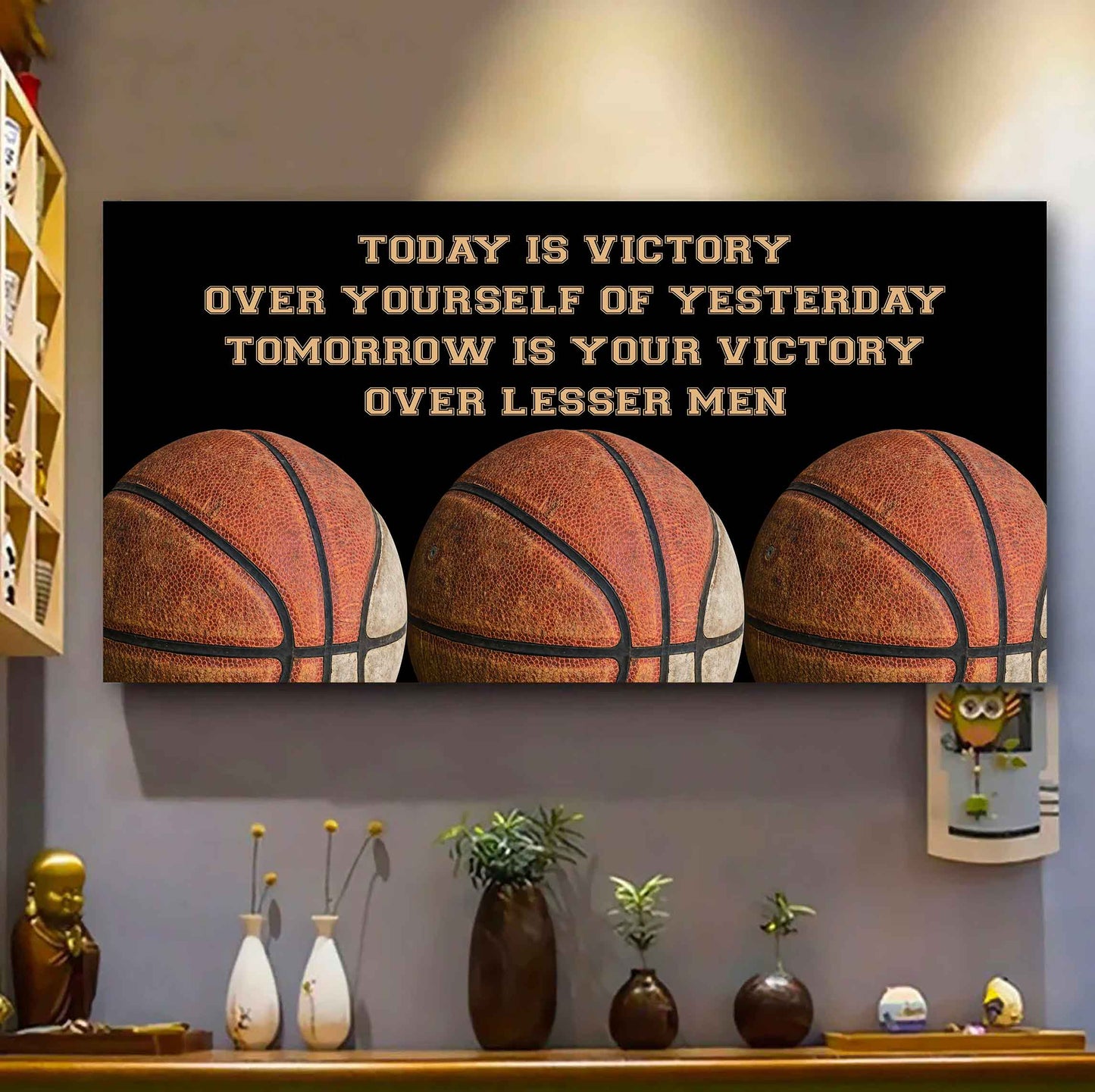 Hockey Poster Canvas - Today Is Victory Over Yourself Over Yourself Of Yesterday Tomorrow Is Your Victory Over Lesser Men