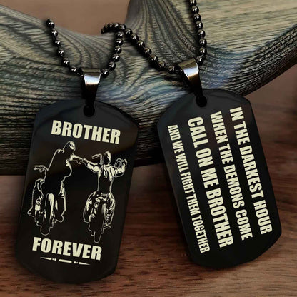 OP team 3 Engraved Double Sided Dog Tag Call On Me Brother NAG Brothers Forever We Will Fight Them Together