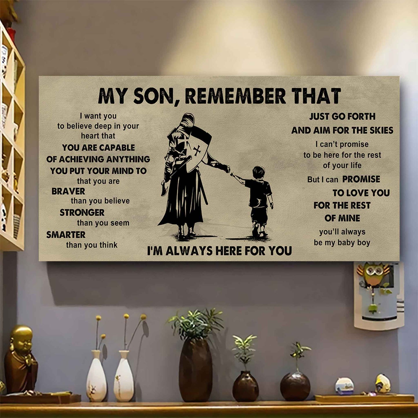 Personalized DRB Poster Canvas - My Son Remember That Just Go Forth And Aim For The Skies