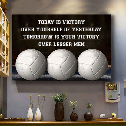 Sport Poster Canvas Today Is Victory Over Your Self Best Gift With Motivation Quotes