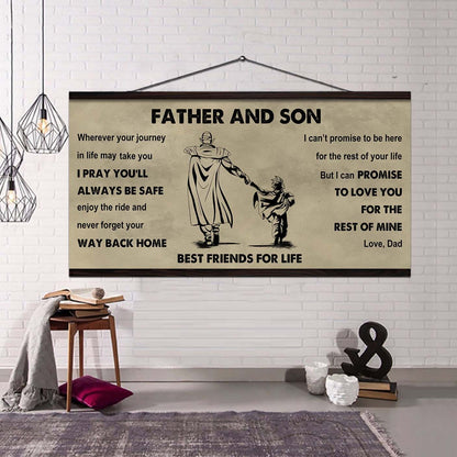 Knight Templar Father And Daughter Best Friends For Life - Ver 2 Never Forget Your Way Back Home Poster Canvas Gift For Son From Father