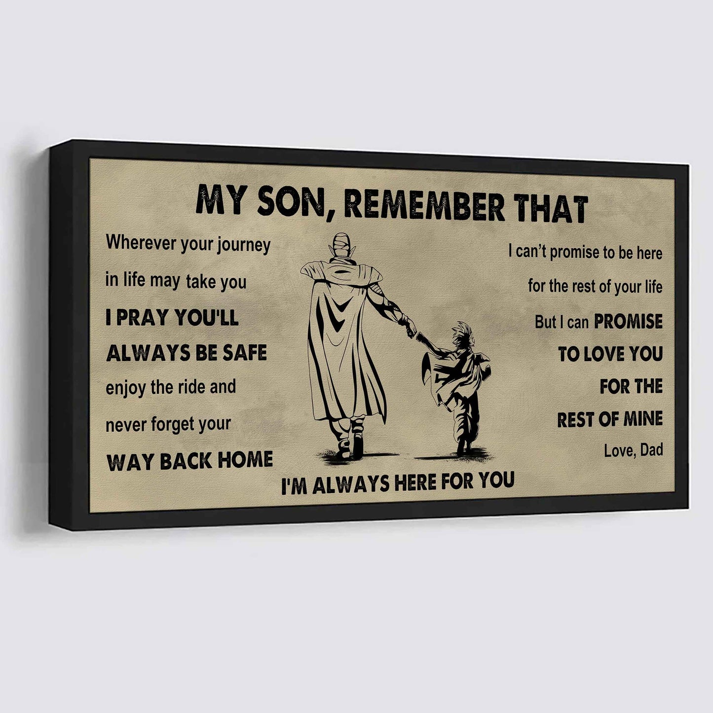 Personalized DRB Poster Canvas - My Son Remember That Never Forget Your Way Back Home