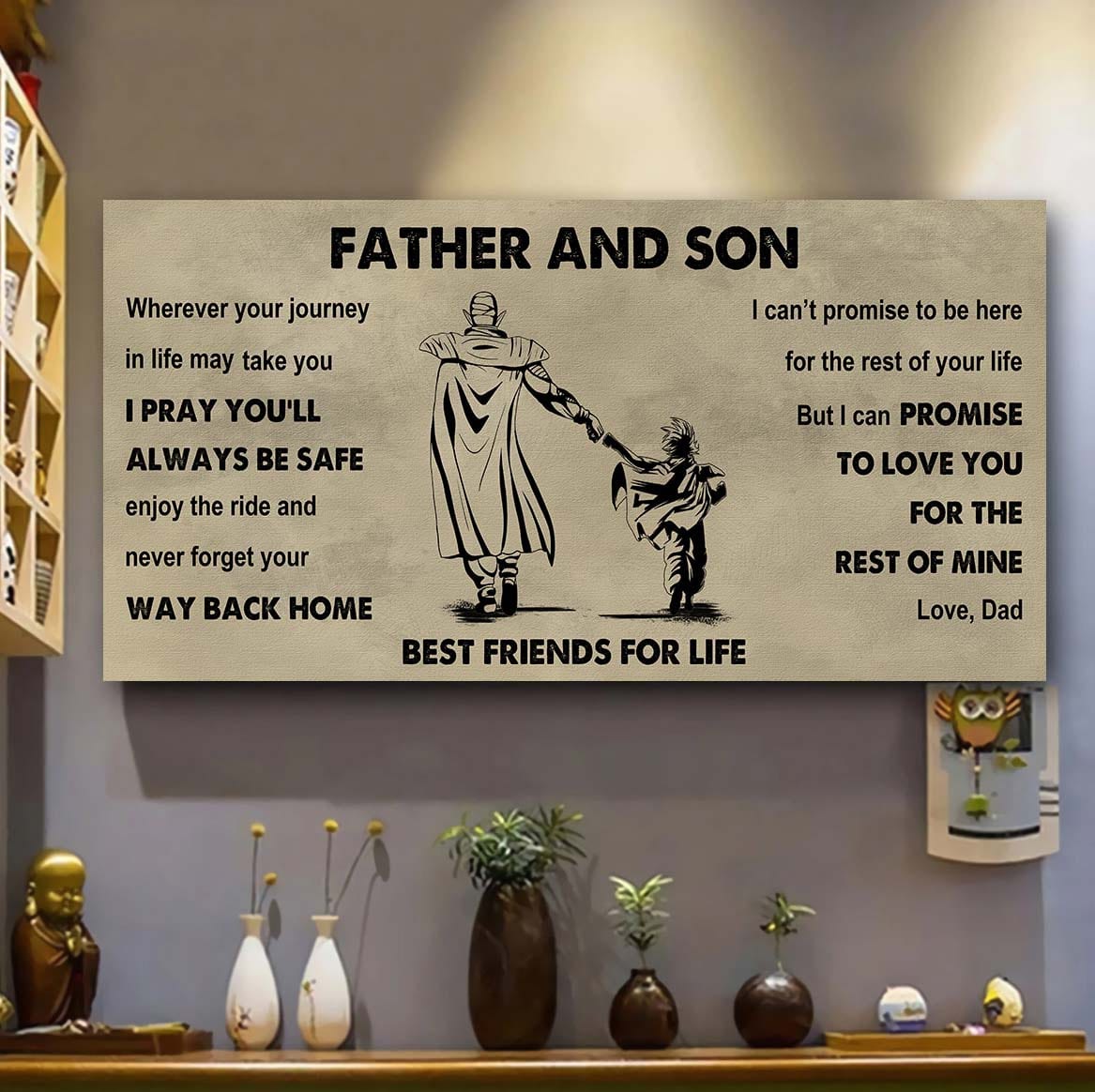 Knight Templar Father And Daughter Best Friends For Life - Ver 2 Never Forget Your Way Back Home Poster Canvas Gift For Son From Father