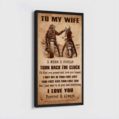 Family Poster Canvas To My Wife I Wish I Could Turn Back The Clock - I Love You Forever And Always Gift For Your Wife