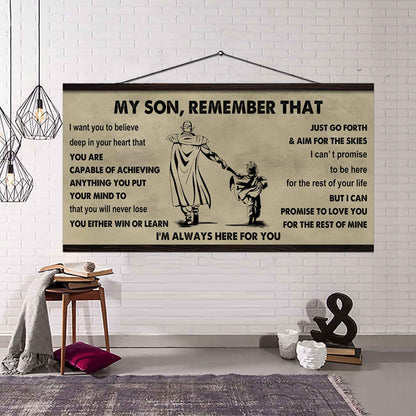 Personalized DRB Poster Canvas - My Son Remember That You Will Never Lose You Either Win Or Learn
