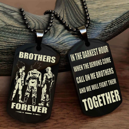 TWD Personalized Double Sided Dog Tag For My Brother - Call On Me Brother And We Will Fight Them Together Gift For Your Friend