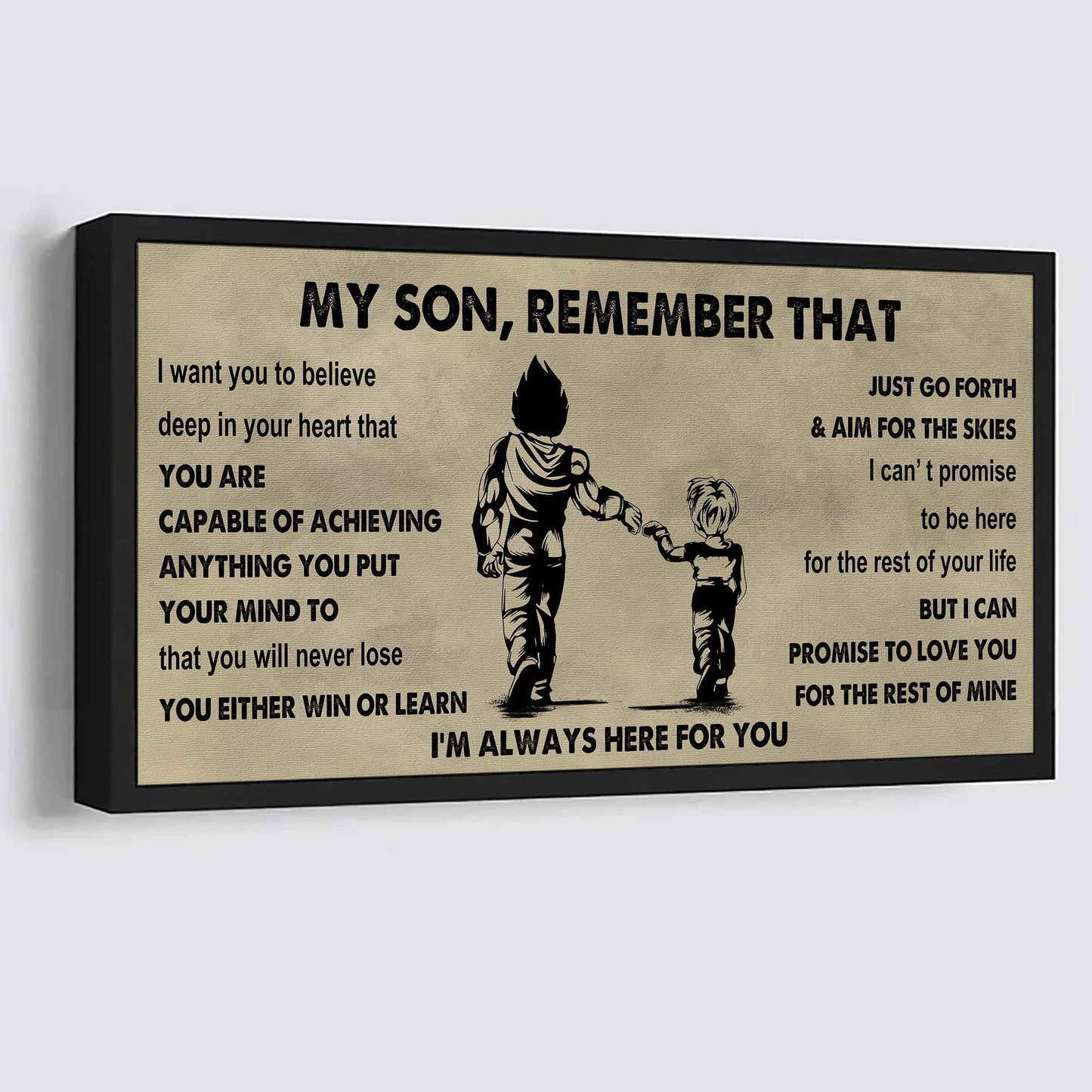 Personalized DRB Poster Canvas - My Son Remember That You Will Never Lose You Either Win Or Learn