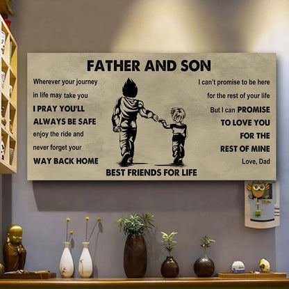 Knight Templar Father And Daughter Best Friends For Life - Ver 2 Never Forget Your Way Back Home Poster Canvas Gift For Son From Father