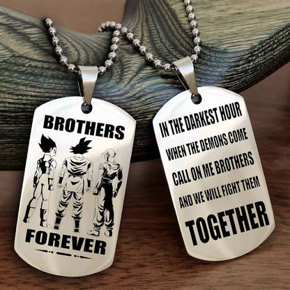 Viking 3 Brother Personalized Double Sided Dog Tag For My Brother - Call On Me Brother And We Will Fight Them Together Gift For Your Friend