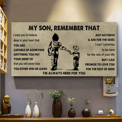 Personalized DRB Poster Canvas - My Son Remember That You Will Never Lose You Either Win Or Learn