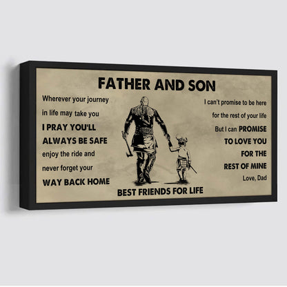 Knight Templar Father And Daughter Best Friends For Life - Ver 2 Never Forget Your Way Back Home Poster Canvas Gift For Son From Father