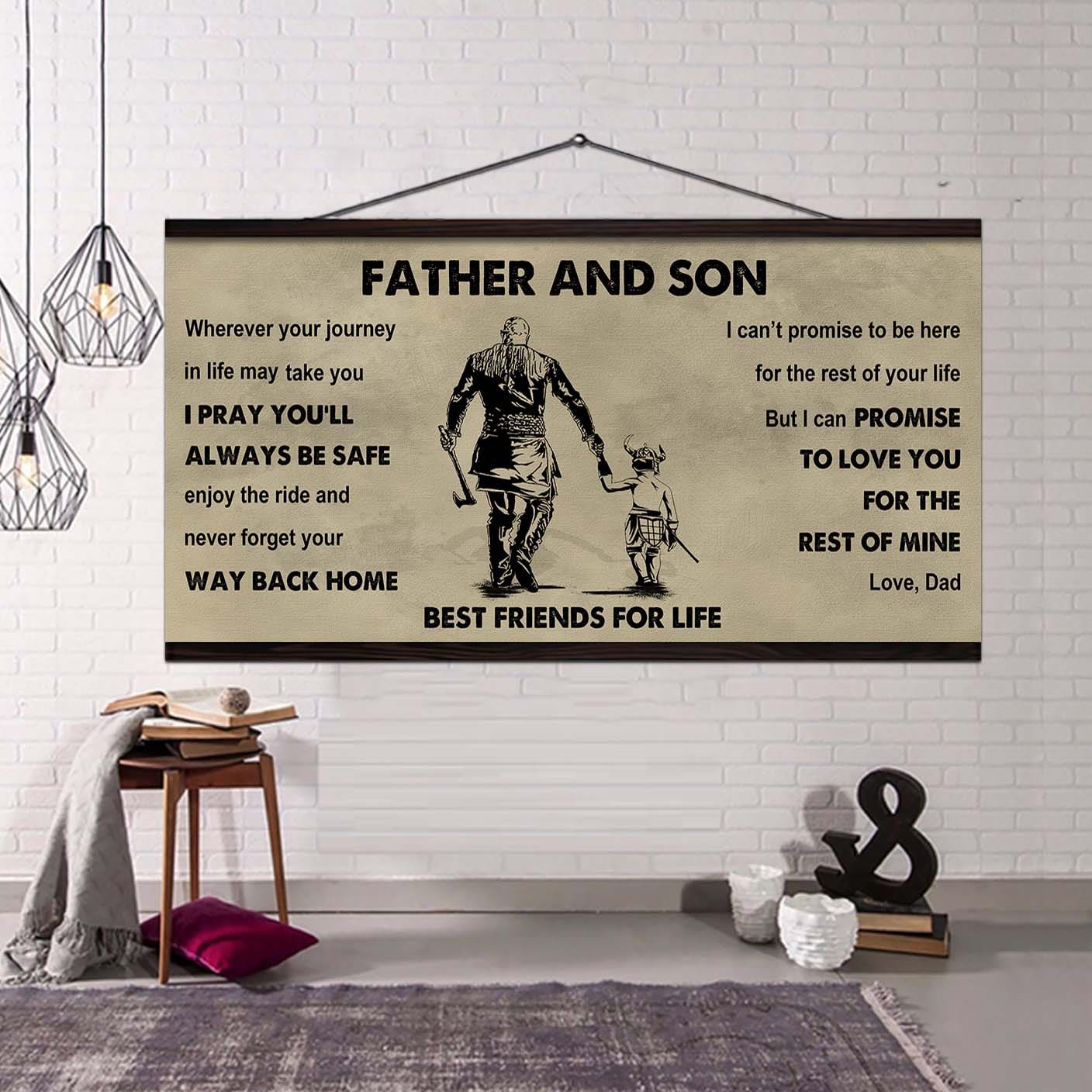 Knight Templar Father And Daughter Best Friends For Life - Ver 2 Never Forget Your Way Back Home Poster Canvas Gift For Son From Father