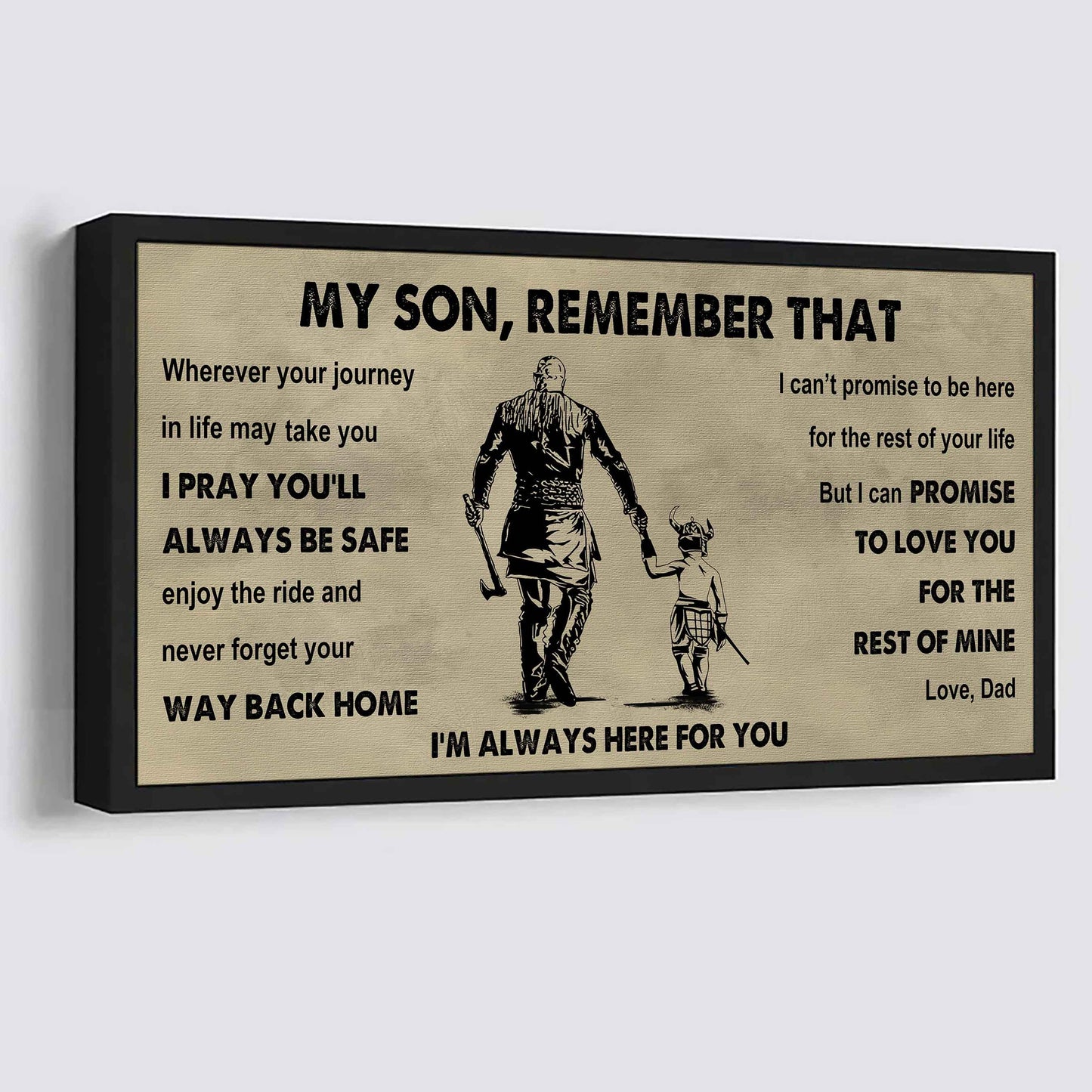 Personalized DRB Poster Canvas - My Son Remember That Never Forget Your Way Back Home