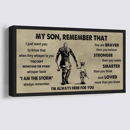 Personalized DRB Poster Canvas - My Son Remember That Whisper Back I Am The Storm