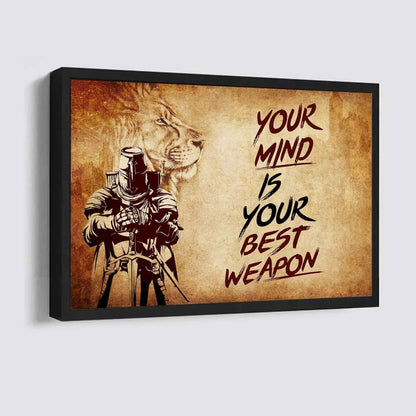 Soldier Poster Canvas Your Mind Is Your Best Weapon Best Gift