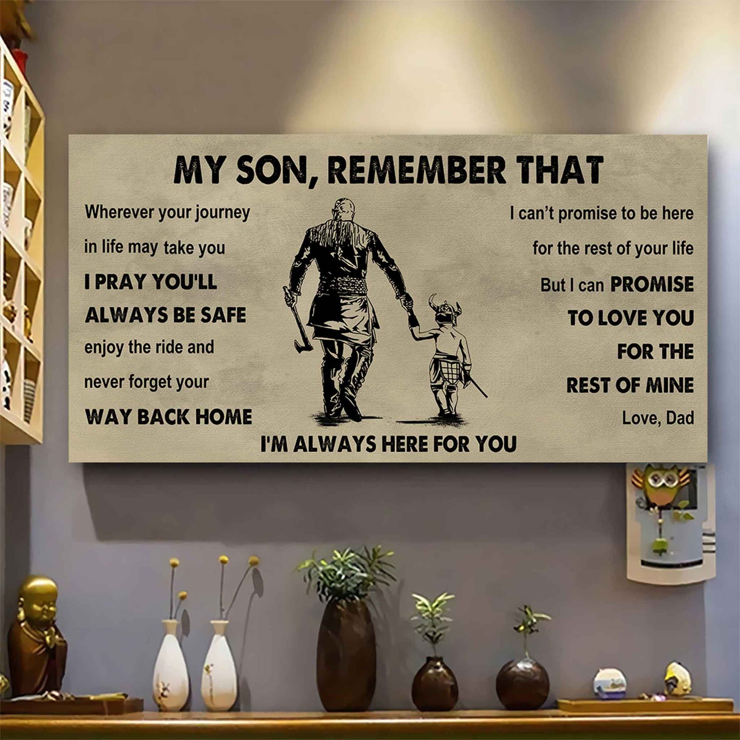 Personalized DRB Poster Canvas - My Son Remember That Never Forget Your Way Back Home