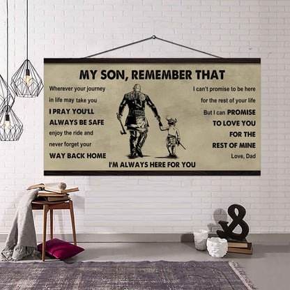 Personalized DRB Poster Canvas - My Son Remember That Never Forget Your Way Back Home