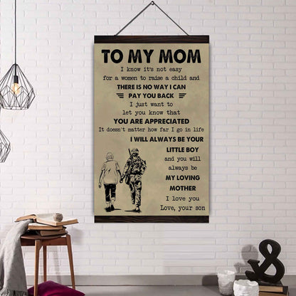 Poster Canvas To My Mom I Know It's Not Easy To Raise A Child I Will Always Be Your Little Boy